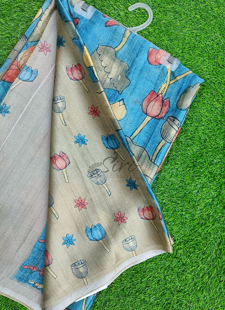 Latest Digital Print Satin Crepe Silk Saree