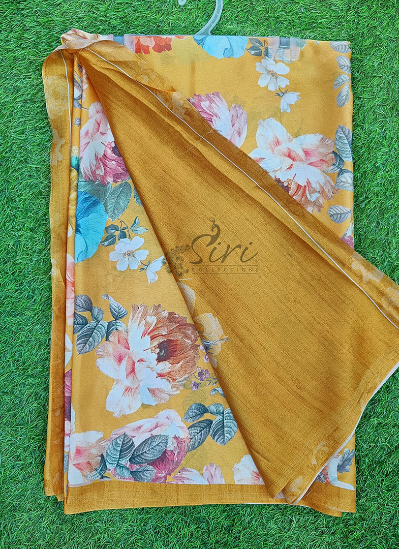 Latest Digital Print Satin Crepe Silk Saree