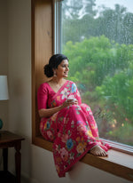 Load image into Gallery viewer, Latest Digital Print Satin Crepe Silk Saree