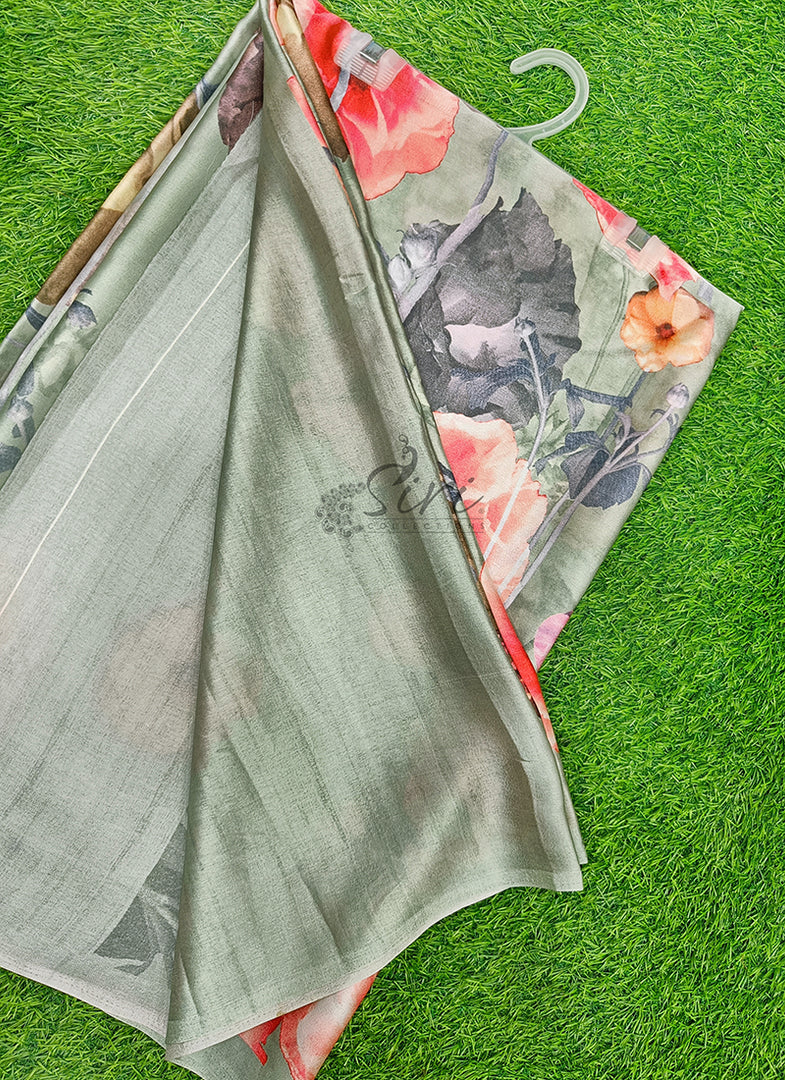 Latest Digital Print Satin Crepe Silk Saree