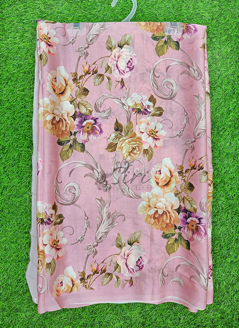 Latest Digital Print Satin Crepe Silk Saree