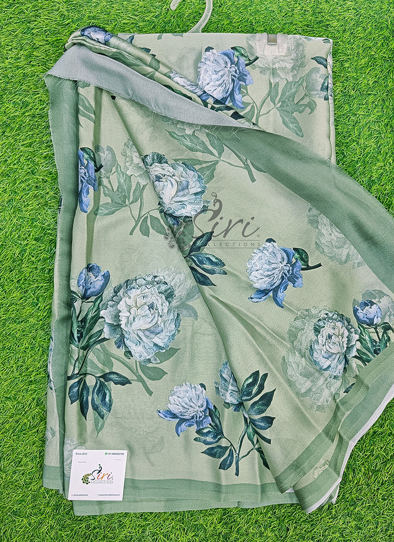 Latest Digital Print Satin Crepe Silk Saree