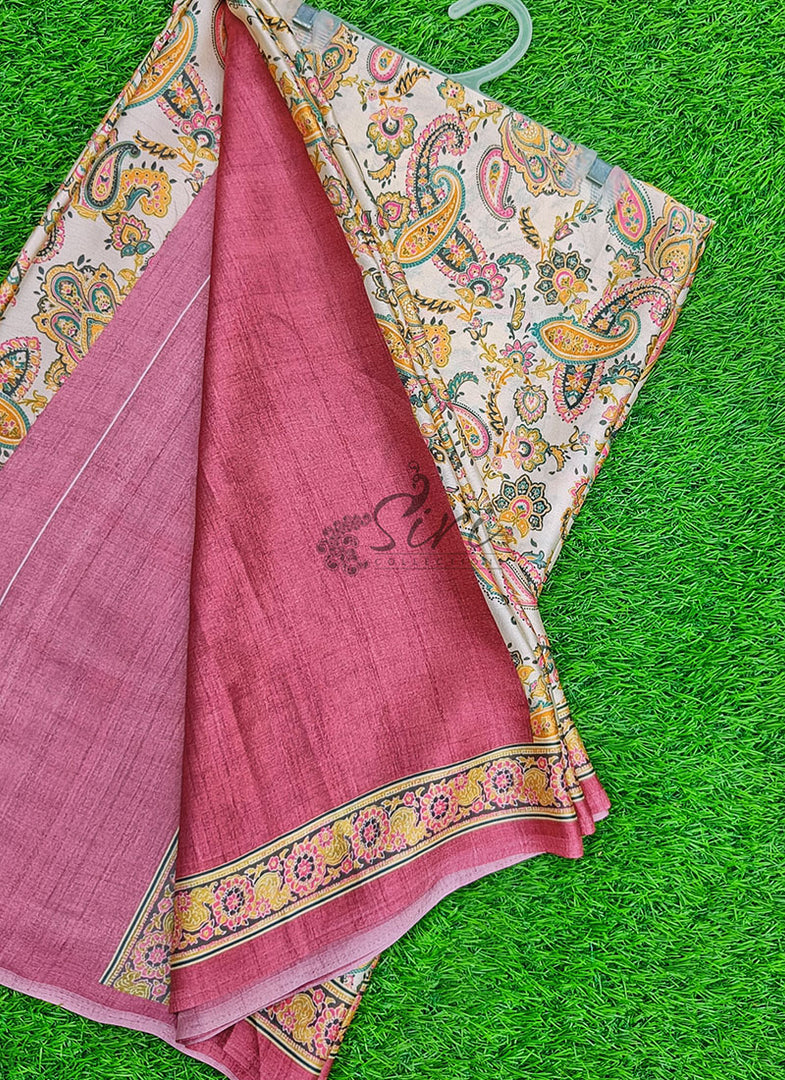 Latest Digital Print Satin Crepe Silk Saree