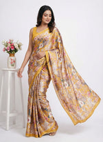 Load image into Gallery viewer, Siri Collections Premium Digital Print Satin Crepe Silk Saree