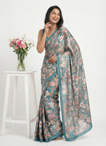 Load image into Gallery viewer, Latest Premium Digital Print Satin Crepe Silk Saree