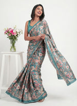 Load image into Gallery viewer, Latest Premium Digital Print Satin Crepe Silk Saree