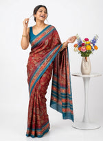 Load image into Gallery viewer, Latest Digital Print Satin Crepe Silk Saree