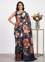 Load image into Gallery viewer, Siri Collections Premium Digital Print Satin Crepe Silk Saree