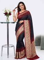 Load image into Gallery viewer, Siri Collections Premium Digital Print Satin Crepe Silk Saree