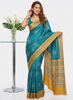 Load image into Gallery viewer, Siri Collections Premium Digital Print Satin Crepe Silk Saree