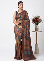Load image into Gallery viewer, Siri Collections Premium Digital Print Satin Crepe Saree