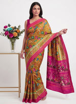 Load image into Gallery viewer, Siri Collections Premium Digital Print Satin Crepe Saree