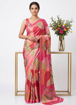 Load image into Gallery viewer, Siri Collections Premium Digital Print Satin Silk Saree