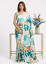 Load image into Gallery viewer, Siri Collections Premium Digital Print Satin Silk Saree