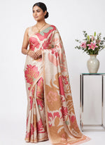 Load image into Gallery viewer, Siri Collections Premium Digital Print Satin Silk Saree