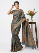 Load image into Gallery viewer, Siri Collections Premium Digital Print Satin Crepe Silk Saree