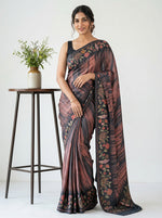 Load image into Gallery viewer, Siri Collections Premium Digital Print Satin Crepe Silk Saree with Blouse