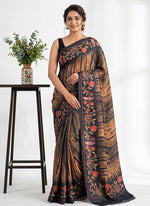 Load image into Gallery viewer, Siri Collections Premium Digital Print Satin Crepe Silk Saree with Blouse