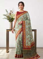 Load image into Gallery viewer, Siri Collections Premium Digital Print Satin Crepe Silk Saree with Blouse