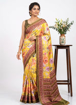 Load image into Gallery viewer, Siri Collections Premium Digital Print Satin Crepe Silk Saree with Blouse