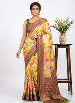 Load image into Gallery viewer, Siri Collections Premium Digital Print Satin Crepe Silk Saree with Blouse