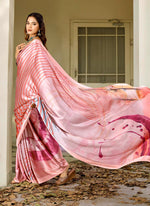 Load image into Gallery viewer, Lovely Digital Print Satin Saree