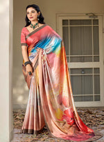 Load image into Gallery viewer, Lovely Digital Print Satin Saree