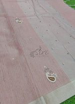 Load image into Gallery viewer, Beautiful Jute Silver Tissue Saree with Handwork Buti