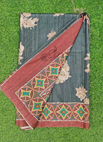 Load image into Gallery viewer, Beautiful Digital Print Semi Tussar Saree in Patola Borders