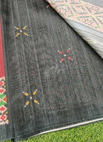Load image into Gallery viewer, Beautiful Digital Print Semi Tussar Saree in Patola Borders