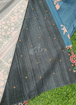 Load image into Gallery viewer, Beautiful Digital Print Semi Tussar Saree in Patola Borders