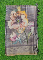 Load image into Gallery viewer, Beautiful Digital Print Soft Fancy Tissue Cotton Saree