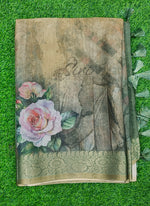 Load image into Gallery viewer, Beautiful Digital Print Soft Fancy Tissue Cotton Saree