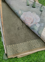 Load image into Gallery viewer, Beautiful Digital Print Soft Fancy Tissue Cotton Saree