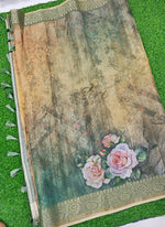 Load image into Gallery viewer, Beautiful Digital Print Soft Fancy Tissue Cotton Saree