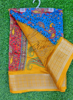 Load image into Gallery viewer, Beautiful Kalamkari Print Fancy Saree