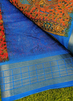 Load image into Gallery viewer, Beautiful Kalamkari Print Fancy Saree