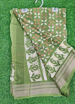 Load image into Gallery viewer, Beautiful Printed Jute Silk Saree