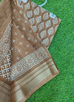 Load image into Gallery viewer, Beautiful Printed Jute Silk Saree