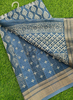 Load image into Gallery viewer, Beautiful Printed Jute Silk Saree