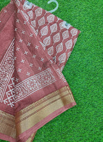 Load image into Gallery viewer, Beautiful Printed Jute Silk Saree