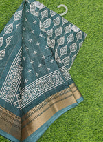 Load image into Gallery viewer, Beautiful Printed Jute Silk Saree