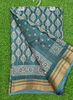Load image into Gallery viewer, Beautiful Printed Jute Silk Saree