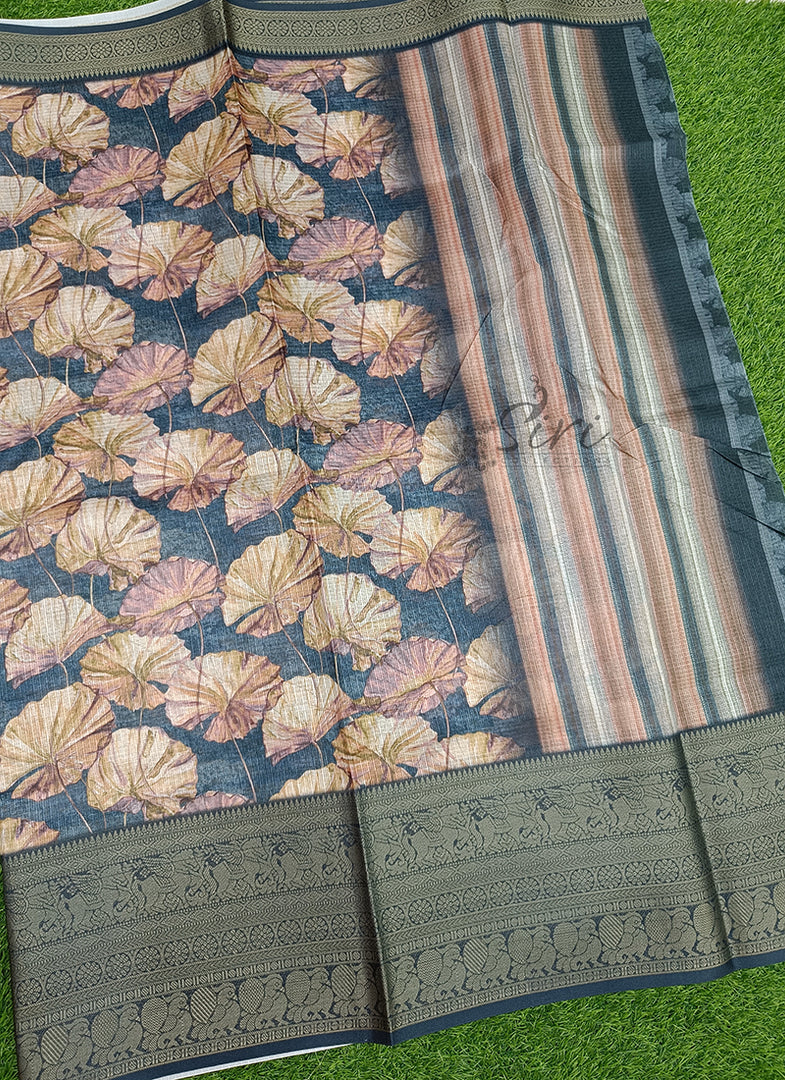 Beautiful Digital Print Kota Saree in Kanchi Borders