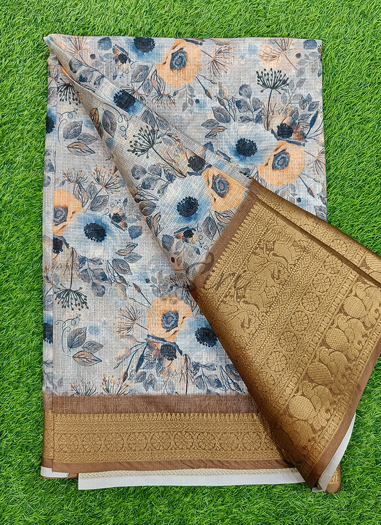 Beautiful Digital Print Kota Saree in Kanchi Borders