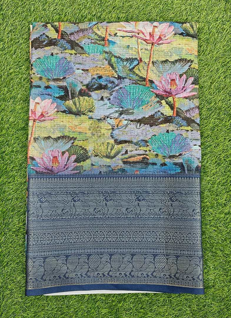 Beautiful Digital Print Kota Saree in Kanchi Borders