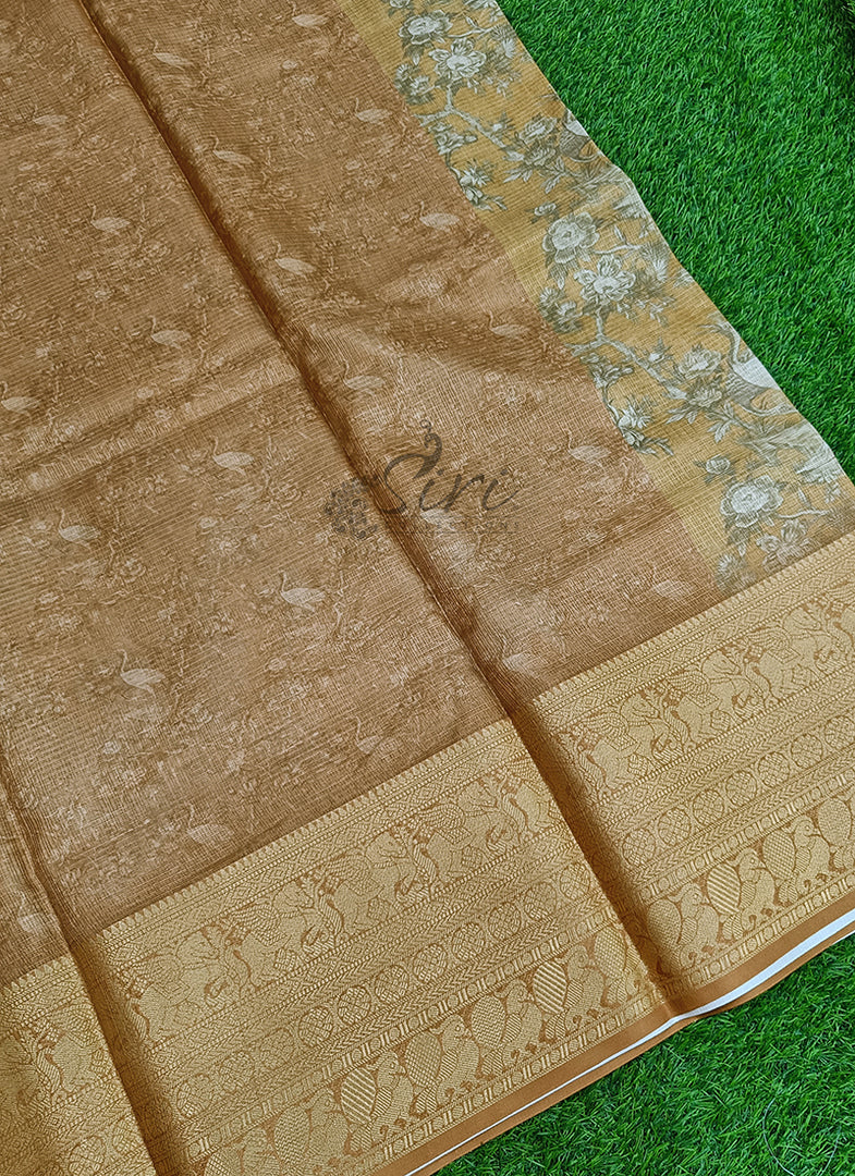 Beautiful Digital Print Kota Saree in Kanchi Borders