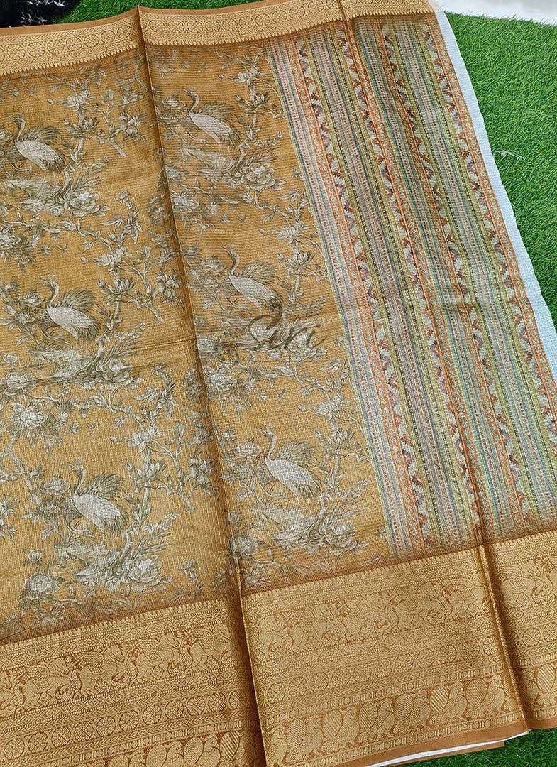 Beautiful Digital Print Kota Saree in Kanchi Borders