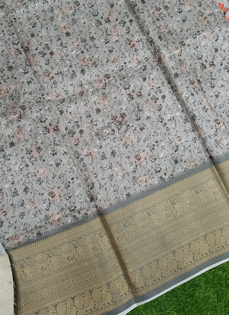 Beautiful Digital Print Kota Saree in Kanchi Borders