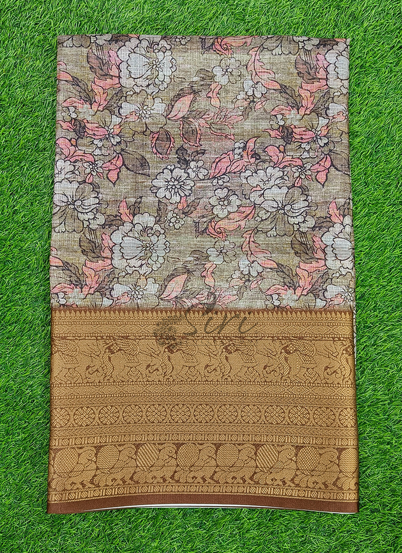 Beautiful Digital Print Kota Saree in Kanchi Borders